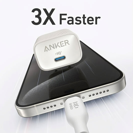 Síťová nabíječka Anker 511 Nano 4, 30W, 3A, 1 x USB-C, bílá A2337G21