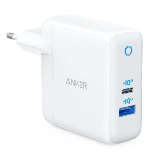 Síťová nabíječka Anker PowerPort PD+ 2, 35W, 3A, 1 x USB-A - 1 x USB-C, bílá A263636G21