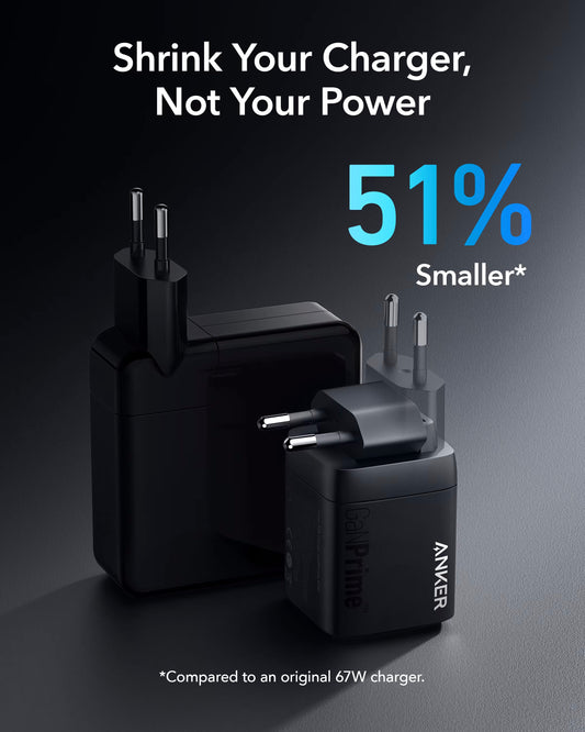 Síťová nabíječka Anker Prime, 67 W, 5 A, 1 x USB-A - 2 x USB-C, černá A2669313