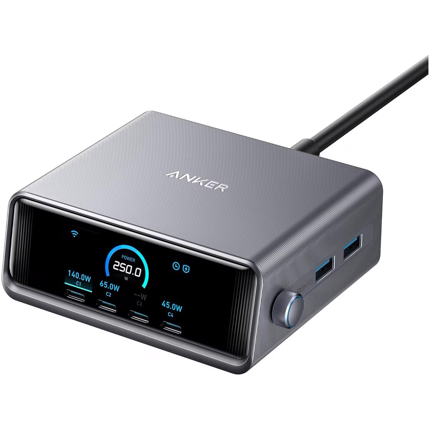 Network Charger Anker Prime, 250W, 2 x USB-A - 4 x USB-C, Black A2345341