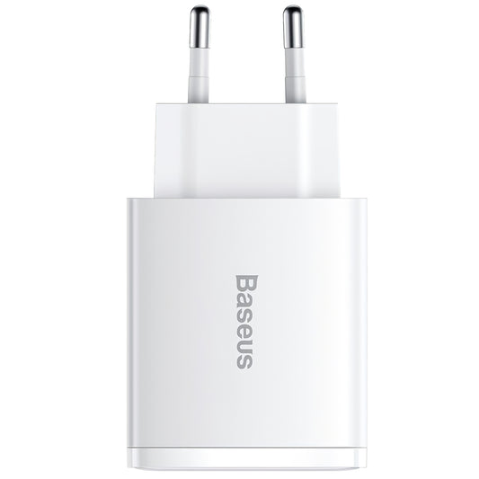 Síťová nabíječka Baseus Compact, 30 W, 1 x USB-C - 2 x USB-A, bílá CCXJ-E02