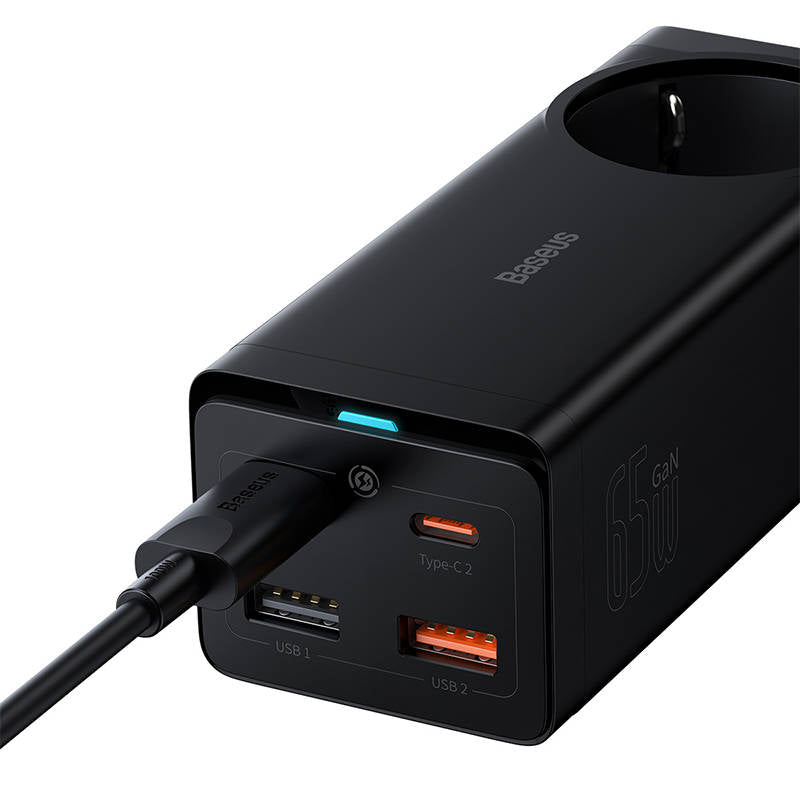 Prodlužovací kabel Baseus GaN3 Pro, 1 x Schuko, Černý PSZM000901