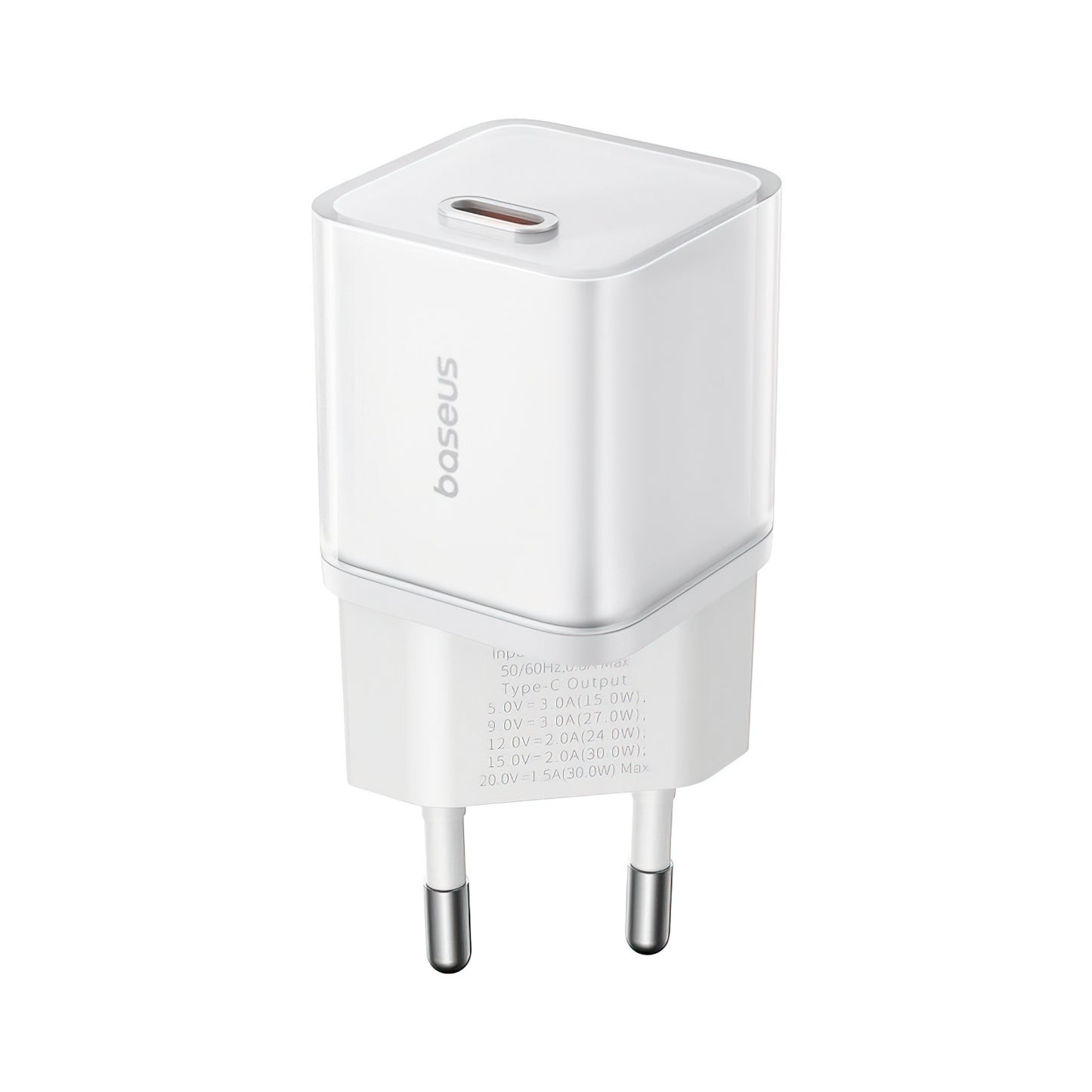 Síťová nabíječka Baseus GaN5S, 30W, 3A, 1 x USB-C, Bílá P10162504213-00