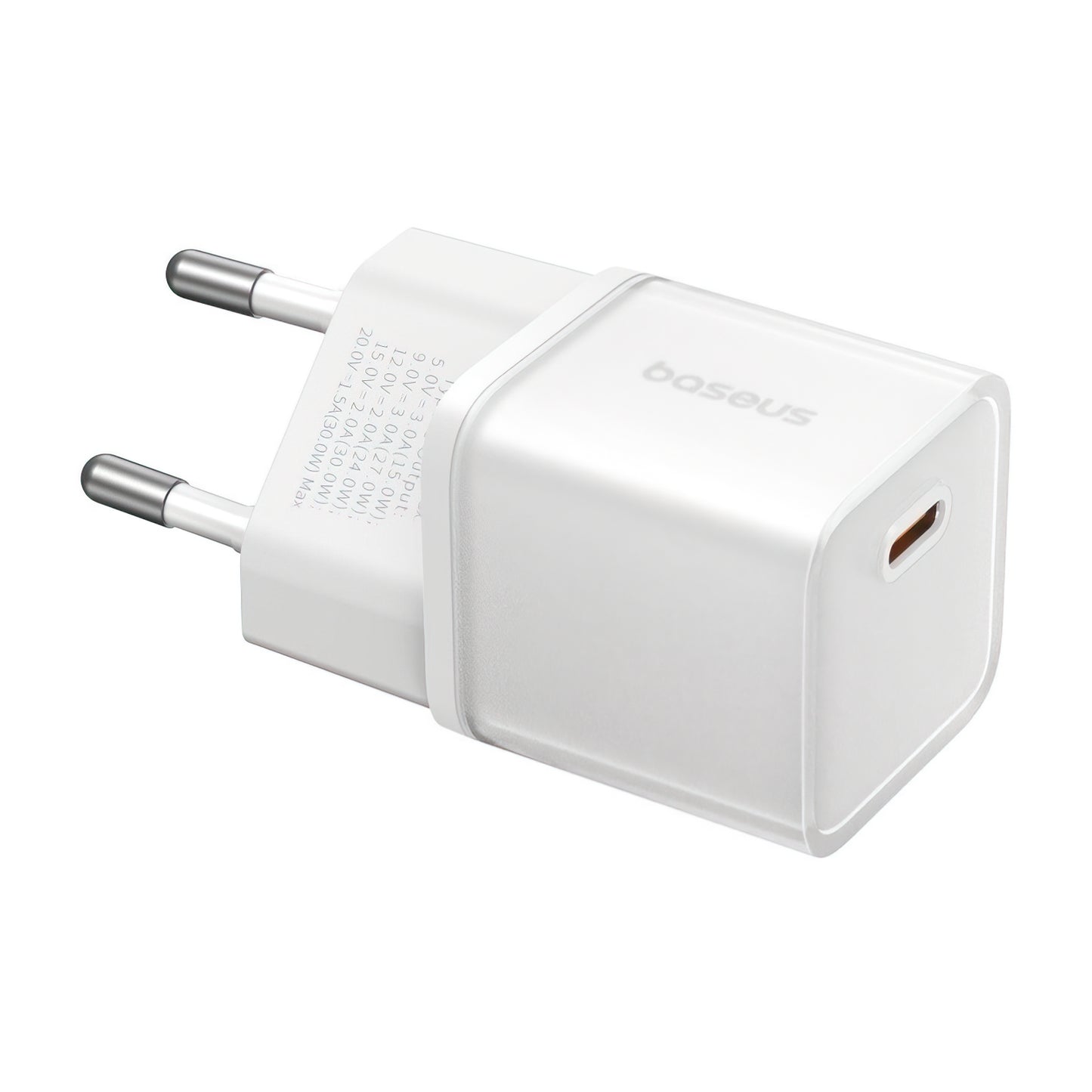 Síťová nabíječka Baseus GaN5S, 30W, 3A, 1 x USB-C, Bílá P10162504213-00