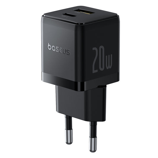 Síťová nabíječka Baseus Palm, 20W, 3A, 1 x USB-A - 1 x USB-C, Černá P10111608113-00