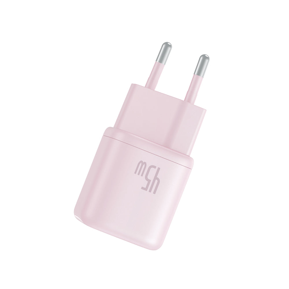 Síťová nabíječka Baseus PicoGo, 45W, 3A, 1 x USB-C, Růžová P10176800413-00