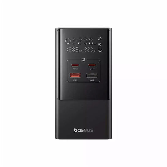 Síťová nabíječka Baseus PowerCombo, 35 W, 5 A, 2 x USB-A - 2 x USB-C - 3 x Schuko, černá E00023606113-00