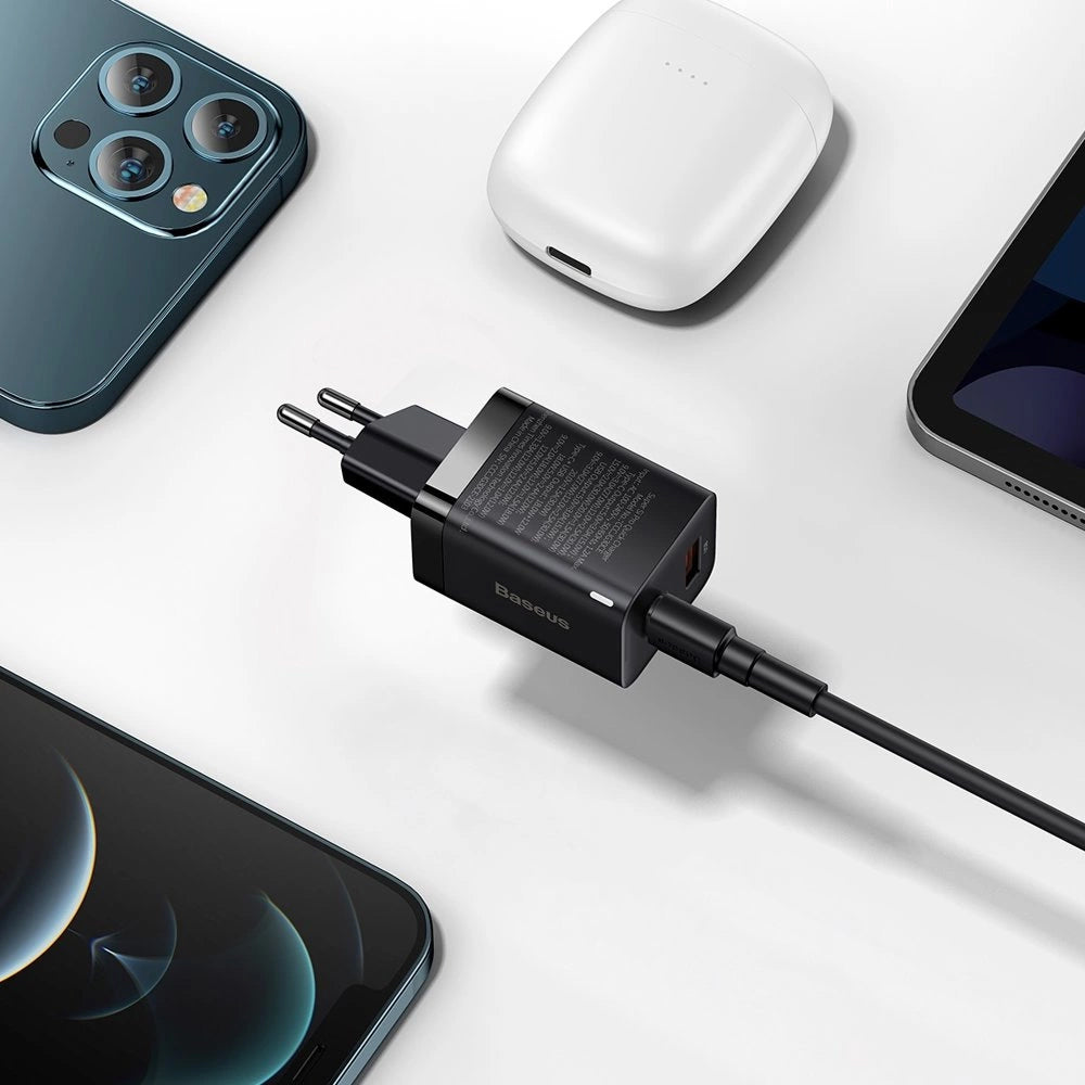 Síťová nabíječka Baseus Super Si Pro, 30W, 3A, 1 x USB-A - 1 x USB-C, černá CCSUPP-E01
