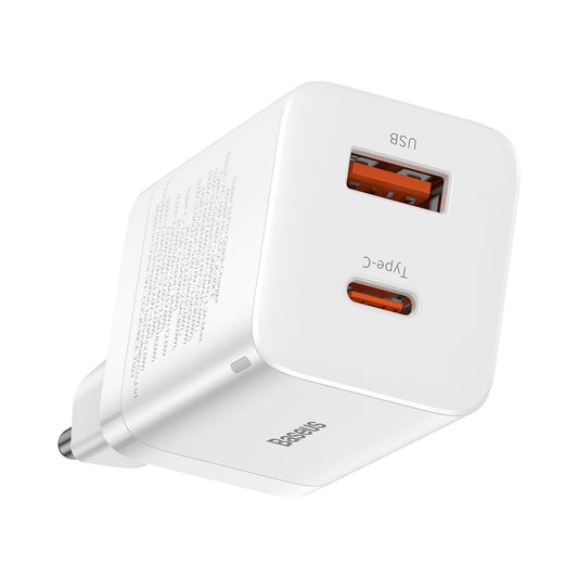 Síťová nabíječka Baseus Super Si Pro, 30W, 3A, 1 x USB-A - 1 x USB-C, bílá CCSUPP-E02