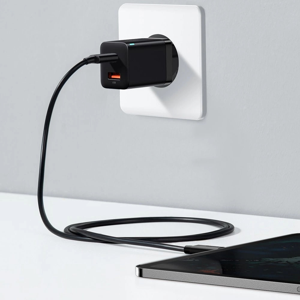 Síťová nabíječka Baseus Super Si Pro, 30W, 3A, 1 x USB-A - 1 x USB-C, černá CCSUPP-E01