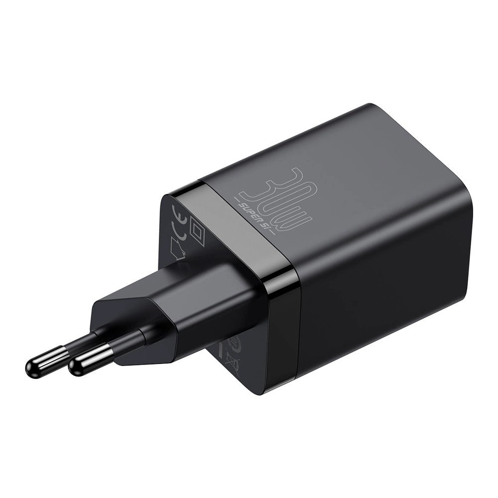 Síťová nabíječka Baseus Super Si Pro, 30W, 3A, 1 x USB-A - 1 x USB-C, černá CCSUPP-E01