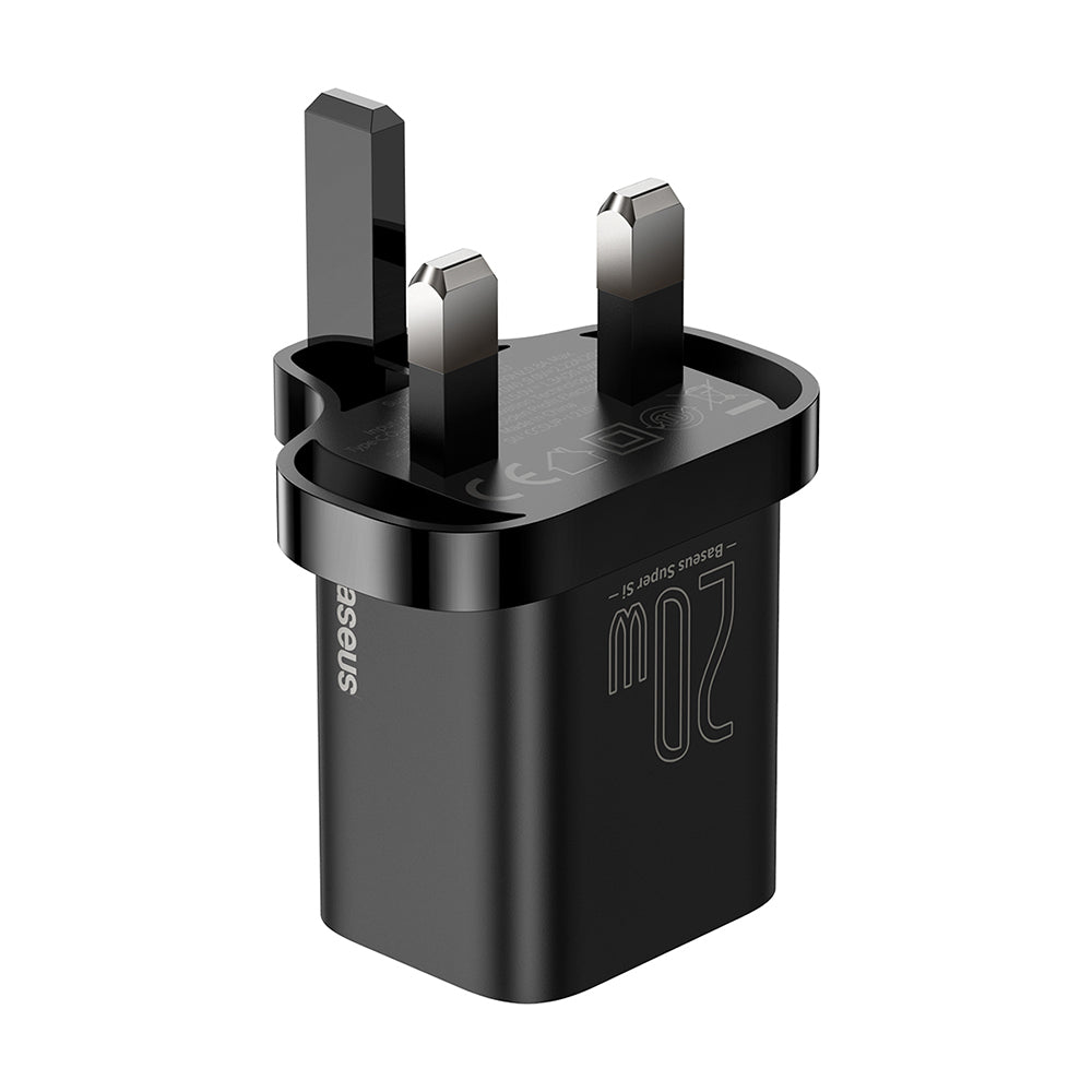 Síťová nabíječka Baseus Super Si UK, 20W, 3A, 1 x USB-C, Černá CCSUP-K01