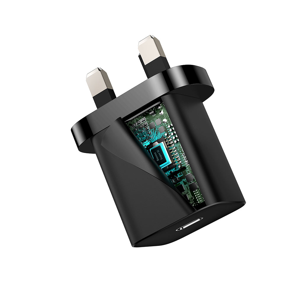 Síťová nabíječka Baseus Super Si UK, 20W, 3A, 1 x USB-C, Černá CCSUP-K01