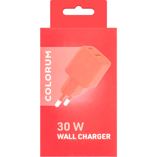 Síťová nabíječka Colourum CLS30-AC-02, 30W, 3A, 1 x USB-A - 1 x USB-C, purpurová