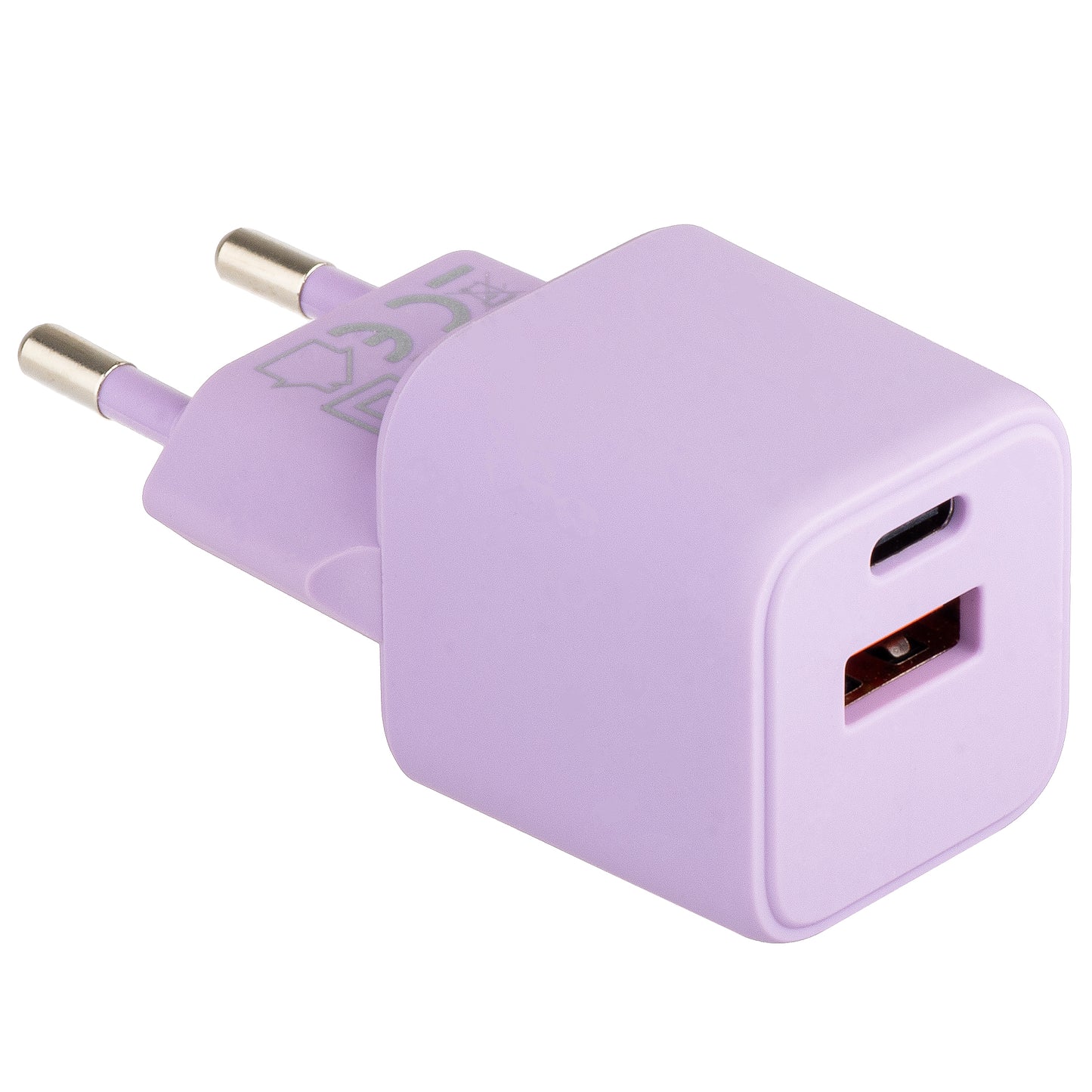Síťová nabíječka Colourum CLS30-AC-09, 30W, 3A, 1 x USB-A - 1 x USB-C, fialová
