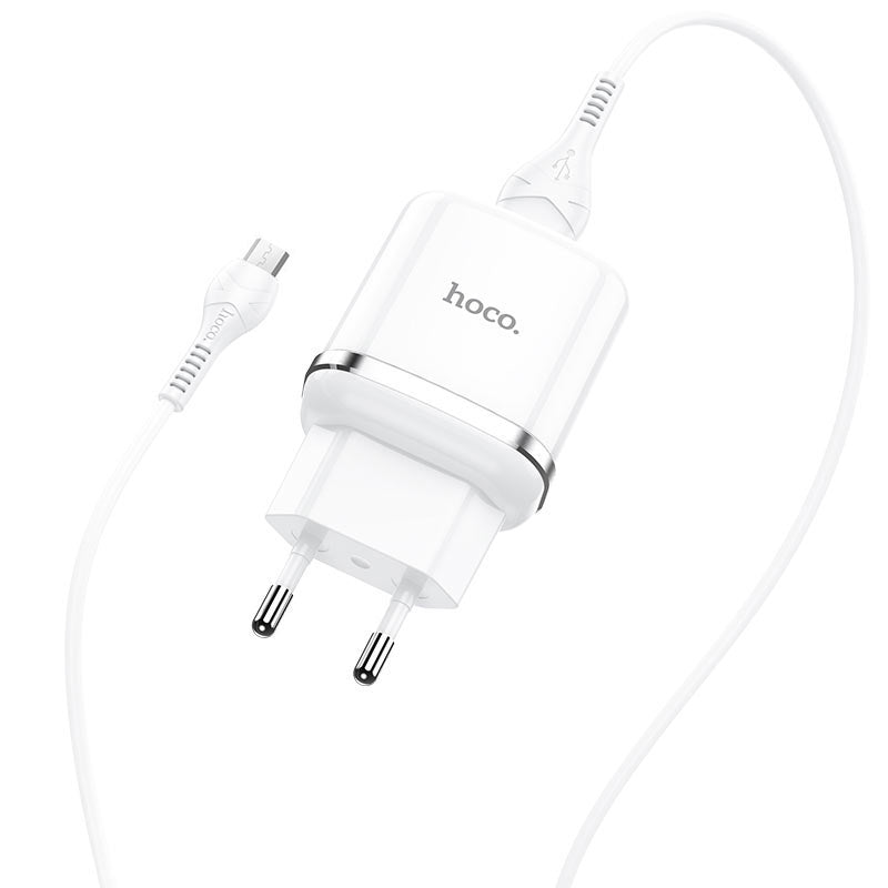 Síťová nabíječka s kabelem microUSB HOCO N3, 18W, 3A, 1 x USB-A, Bílá