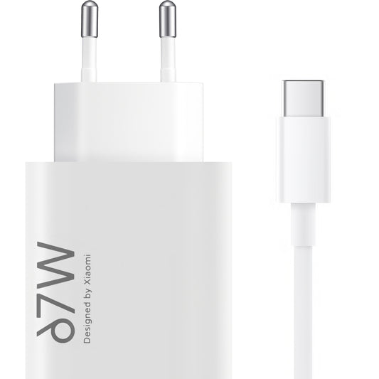 Síťová nabíječka Xiaomi s kabelem USB-C, 67 W, 6,2 A, 1 x USB-A, bílá BHR9465EU