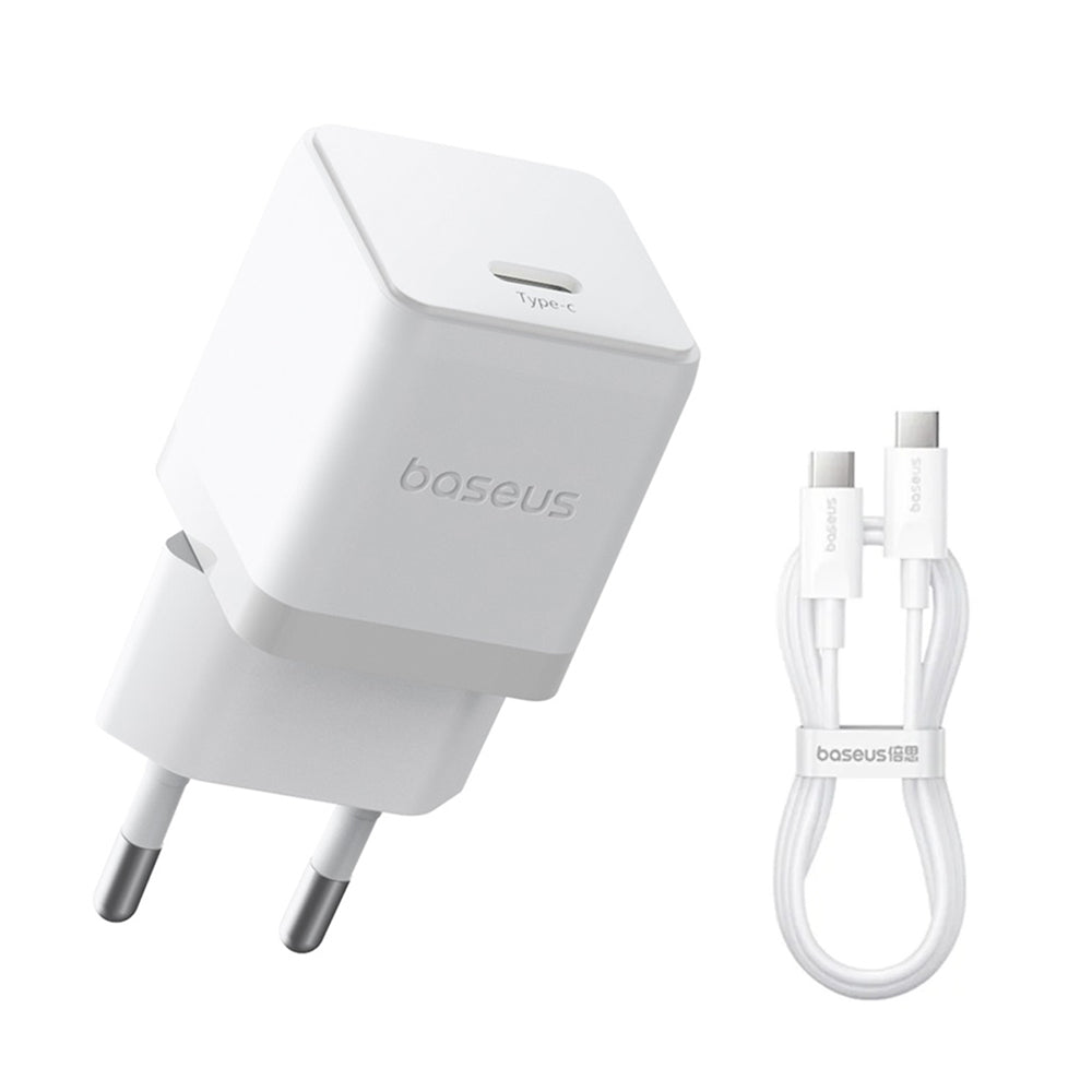 Síťová nabíječka s kabelem USB-C Baseus Palm, 20W, 3A, 1 x USB-C, Bílá P10111602213-01