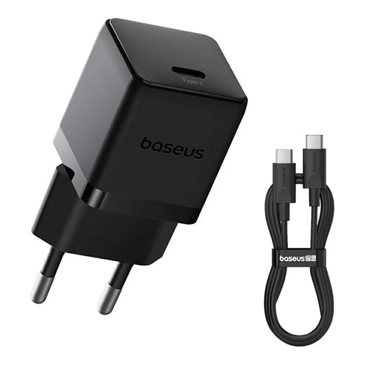Síťová nabíječka s kabelem USB-C Baseus Palm, 20W, 3A, 1 x USB-C, Černá P10111602113-01
