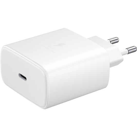 Síťová nabíječka Samsung EP-TA845 + DW76767JWE USB-C kabel, 45 W, 4,05 A, 1 x USB-C, bílá GP-PTU020SOFWQ