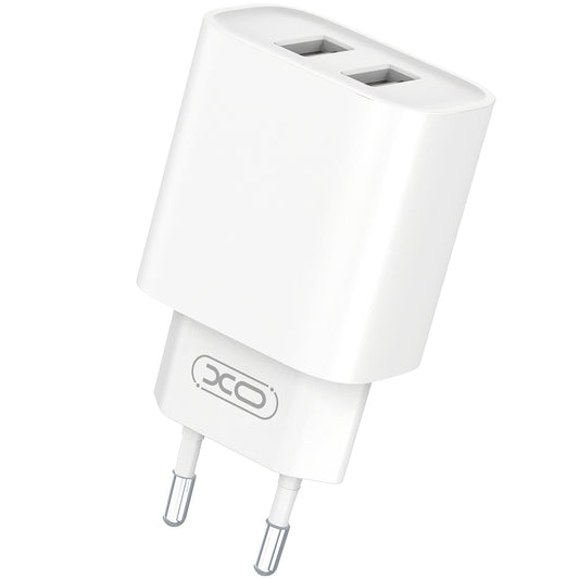 XO Design XO Design BPCE02C Síťová nabíječka s kabelem USB-C, 10,5 W, 2,1 A, 2 x USB-A, bílá