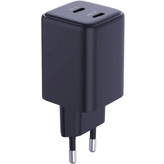 Síťová nabíječka 3MK HyperCharger s kabelem USB-C, 45 W, 3A, 2 x USB-C, černá
