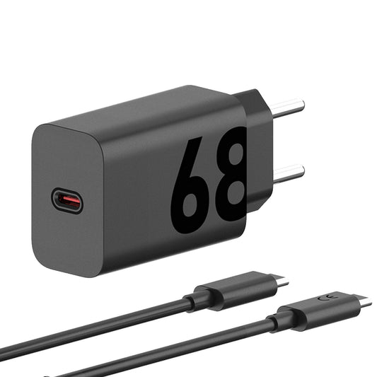 Síťová nabíječka s kabelem USB-C Motorola, 68W, 6,2A, 1 x USB-C, černá PG38C06281