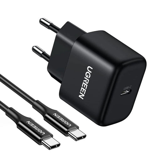 UGREEN CD250, 25W, 3A, 1 x USB-C, 1 x USB-C, černá