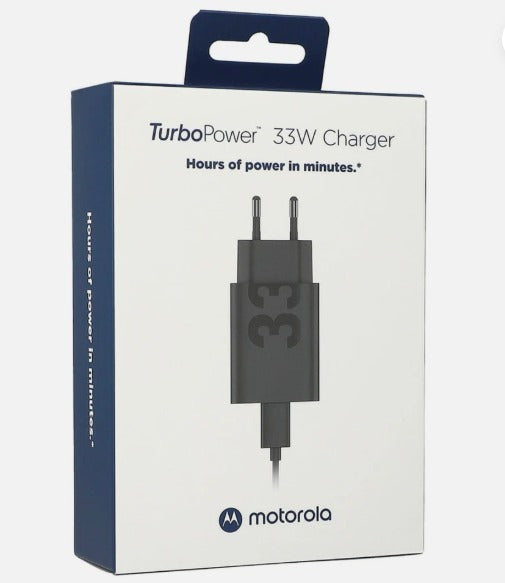 Síťová nabíječka s kabelem USB-C Motorola, 33W, 3A, 1 x USB-A, Černá PG38C06448