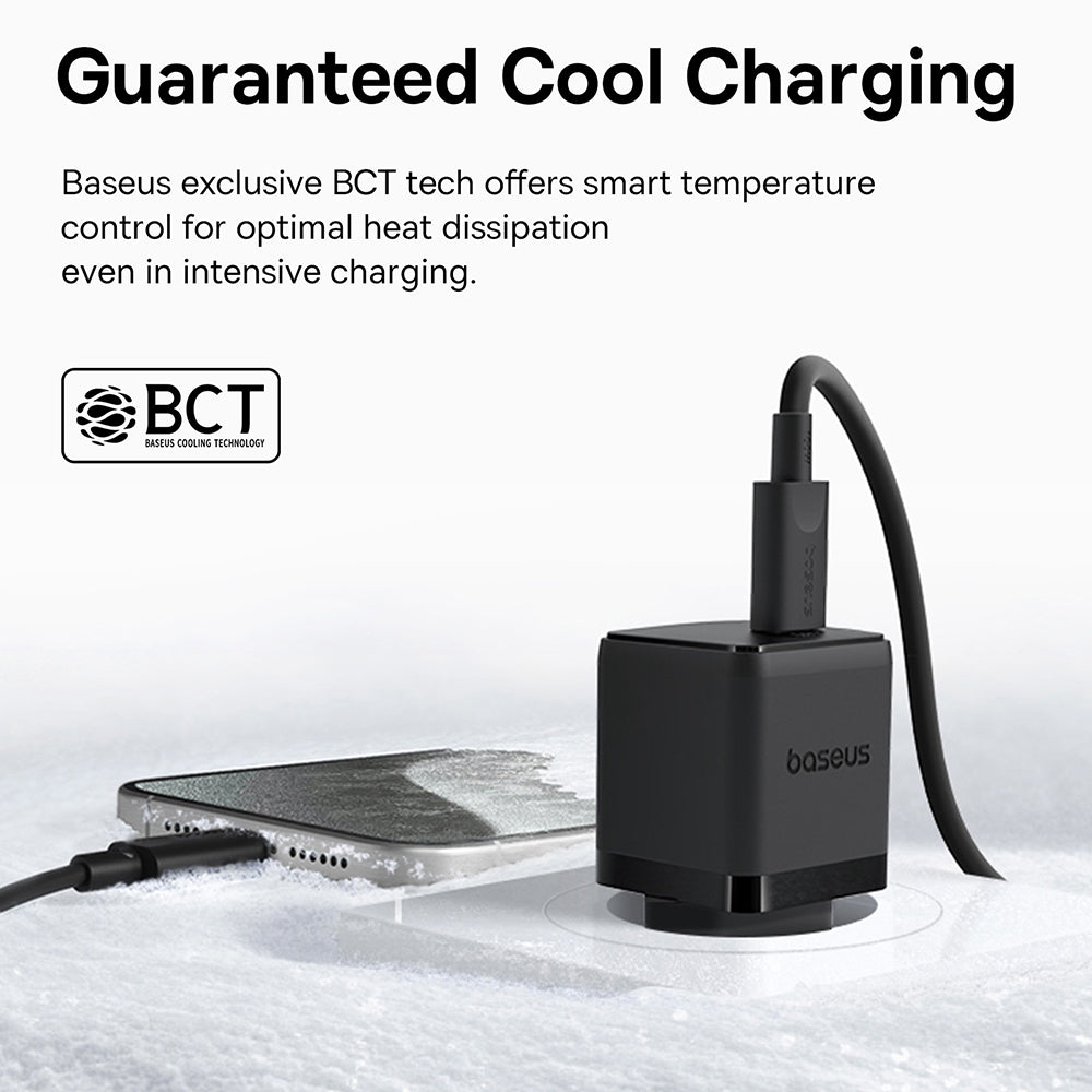 Síťová nabíječka s kabelem USB-C Baseus Palm, 30W, 3A, 1 x USB-C, Černá P10111605113-01