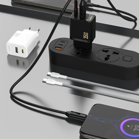 Síťová nabíječka s kabelem USB-C Dudao A27 Max, 35W, 1 x USB-A - 1 x USB-C, černá