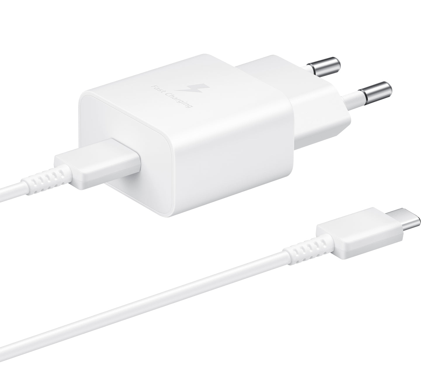 Síťová nabíječka Samsung USB-C s kabelem USB-C, 15W, 2A, 1 x USB-C, bílá EP-T1510XWEGEU