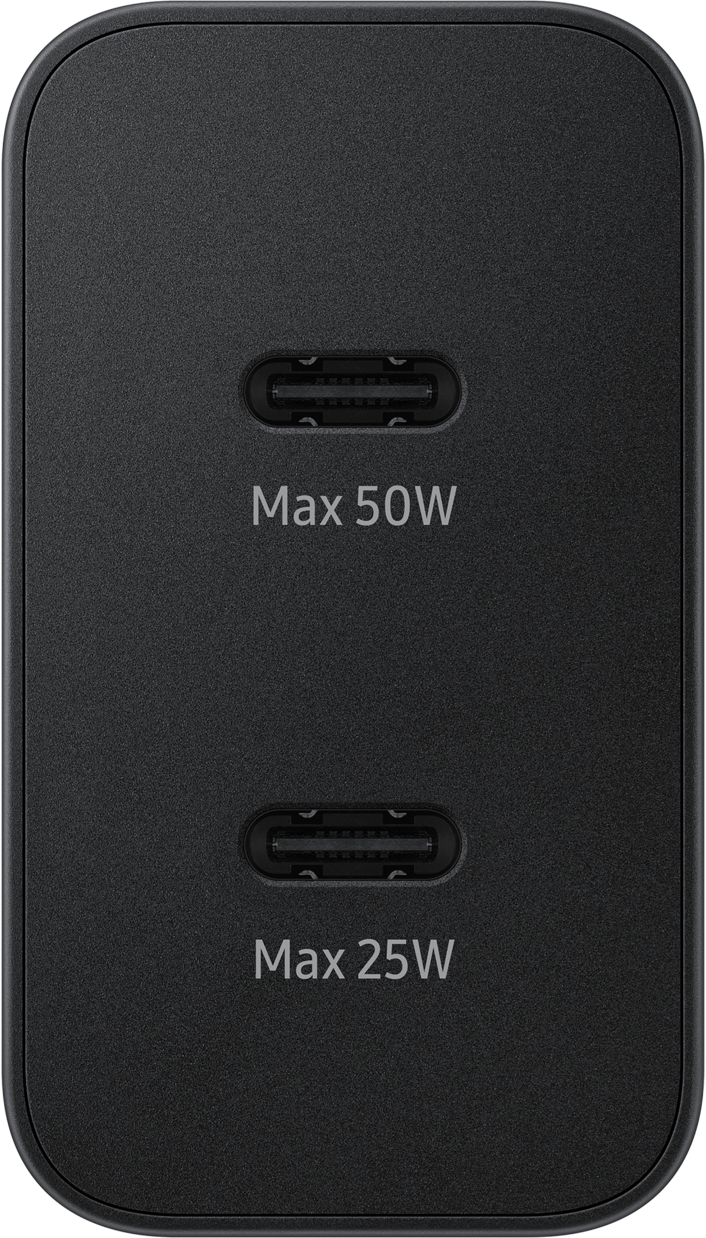 Síťová nabíječka Samsung s kabelem USB-C, 50 W, 3A, 2 x USB-C, černá EP-T5020XBEGEU