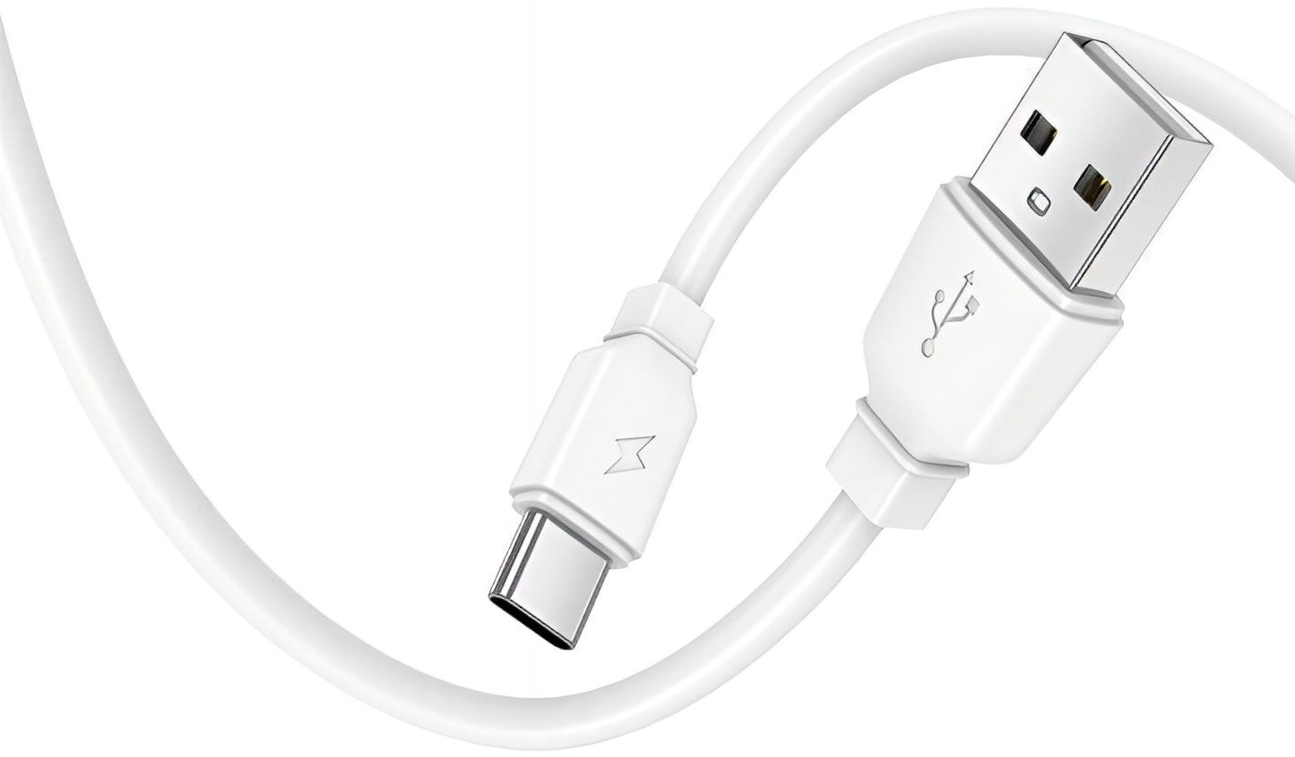 Síťová nabíječka s kabelem USB-C Prestico F9S, 12W, 2.4A, 1 x USB-A, Bílá