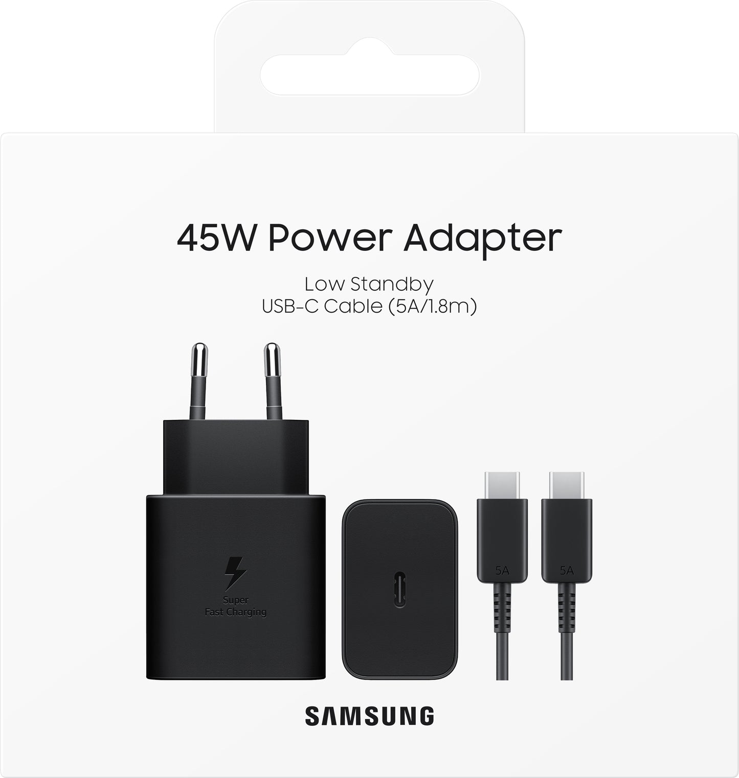 Síťová nabíječka s kabelem USB-C Samsung, 45W, 4.05A, 1 x USB-C, Černá EP-T4511XBEGEU