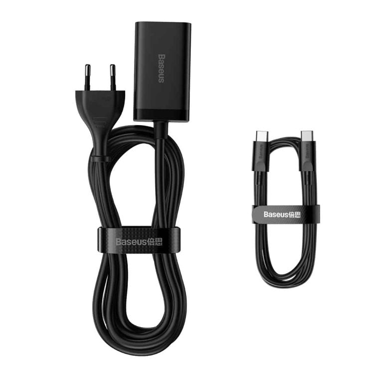 Nabíječka Baseus GaN3 Pro, 65W, 3A, 2 x USB-A - 2 x USB-C, Černá CCGP040101