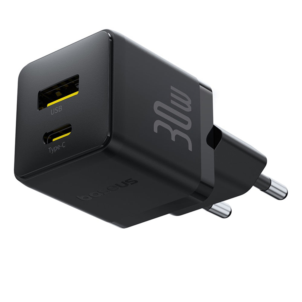 Síťová nabíječka s kabelem USB-C Baseus Palm, 30W, 3A, 1 x USB-A - 1 x USB-C, Černá P1011160A113-01
