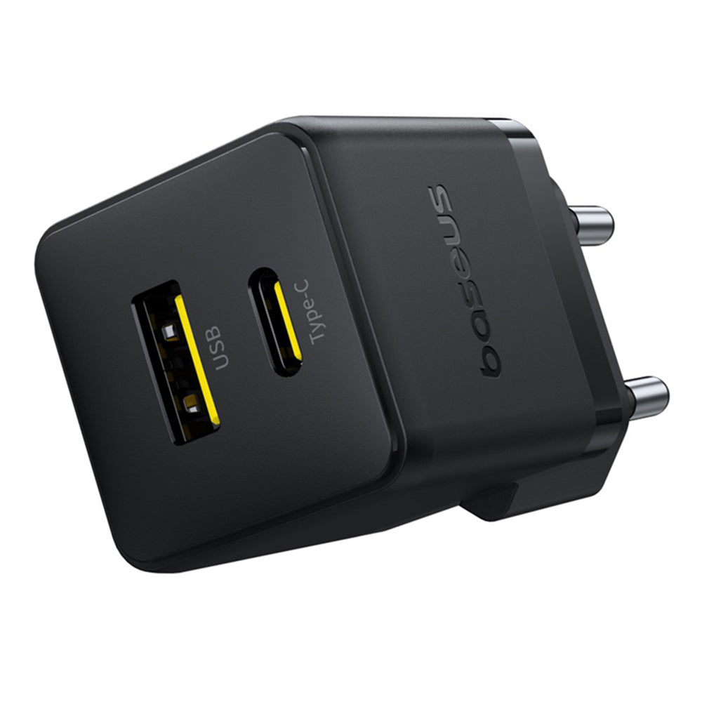 Síťová nabíječka s kabelem USB-C Baseus Palm, 30W, 3A, 1 x USB-A - 1 x USB-C, Černá P1011160A113-01
