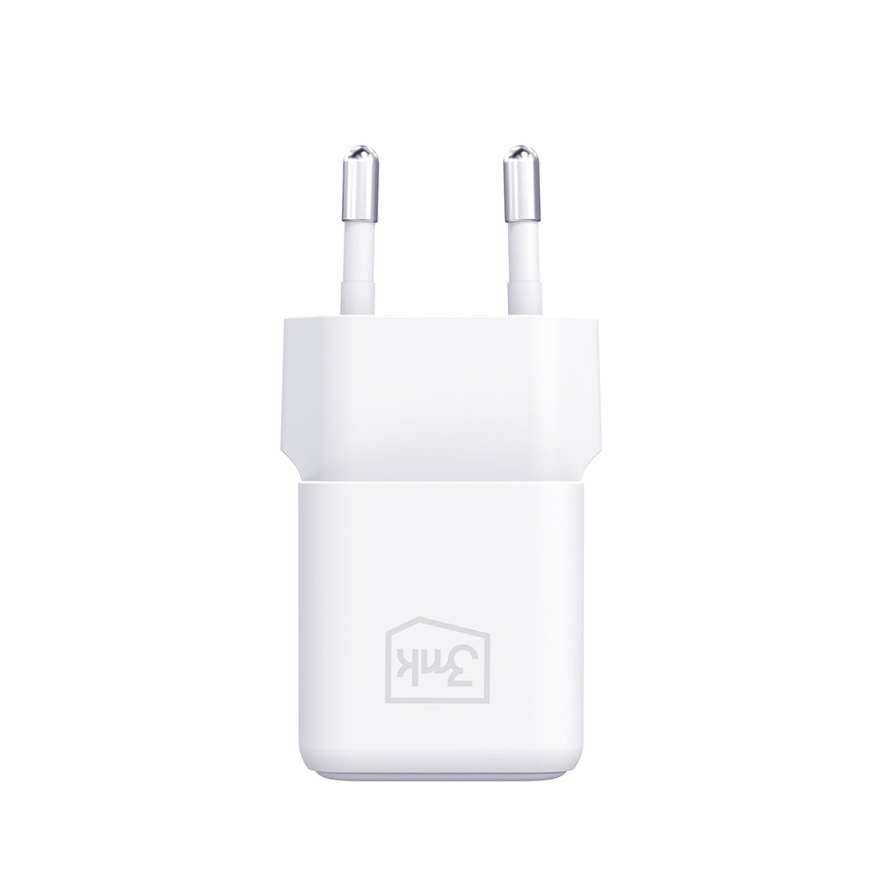 Síťová nabíječka s kabelem USB-C 3MK Hyper, 25W, 3A, 1 x USB-C, bílá