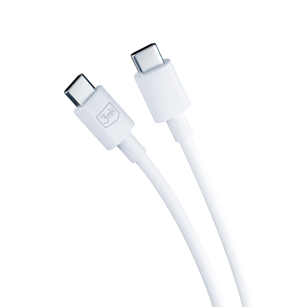 Síťová nabíječka s kabelem USB-C 3MK Hyper, 25W, 3A, 1 x USB-C, bílá