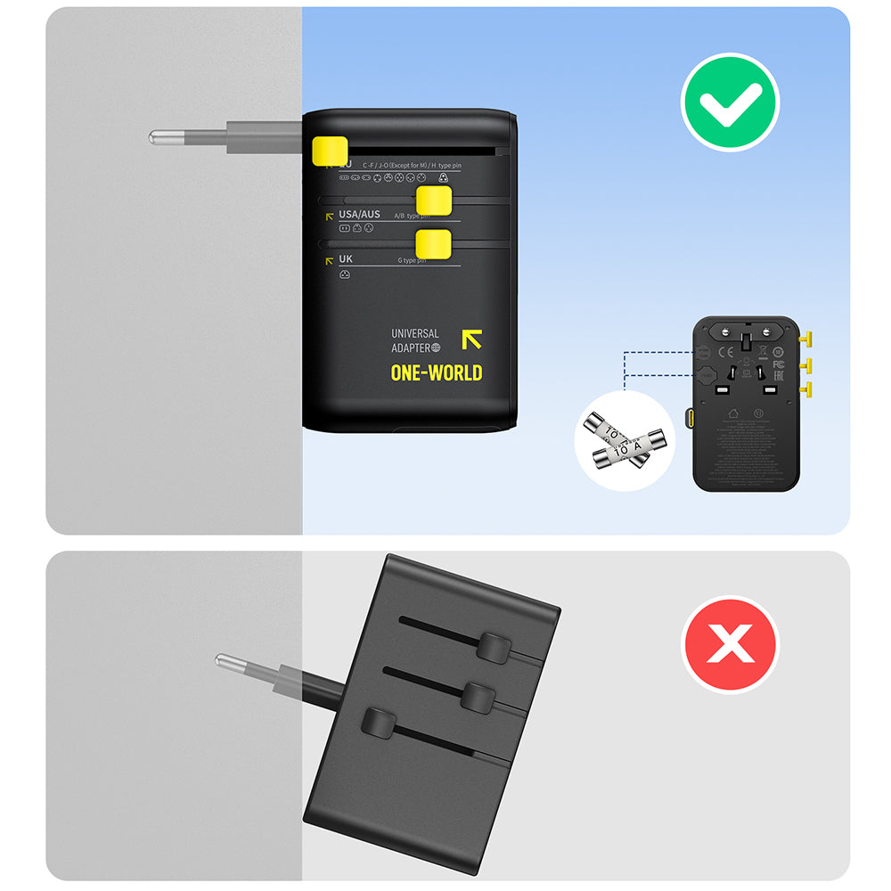 Síťová nabíječka s kabelem USB-C Baseus Travel PicoGo AG11, 45W, 2 x zásuvka - 1 x USB-C - 2 x USB-A, černá E0307F00