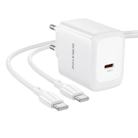 Síťová nabíječka s kabelem USB-C Borofone BN33 Fuente, 40W, 1 x USB-C, bílá
