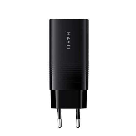 Síťová nabíječka HAVIT UC20, 65W, 3A, 1 x USB-A - 2 x USB-C, černá