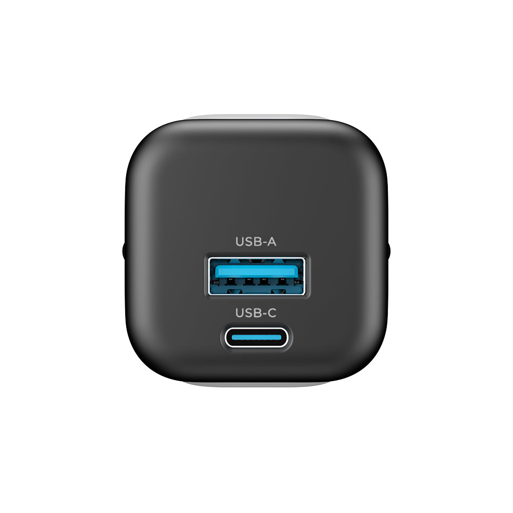 Síťová nabíječka HAVIT UC220, 20W, 3A, 1 x USB-A - 1 x USB-C, Černě šedá