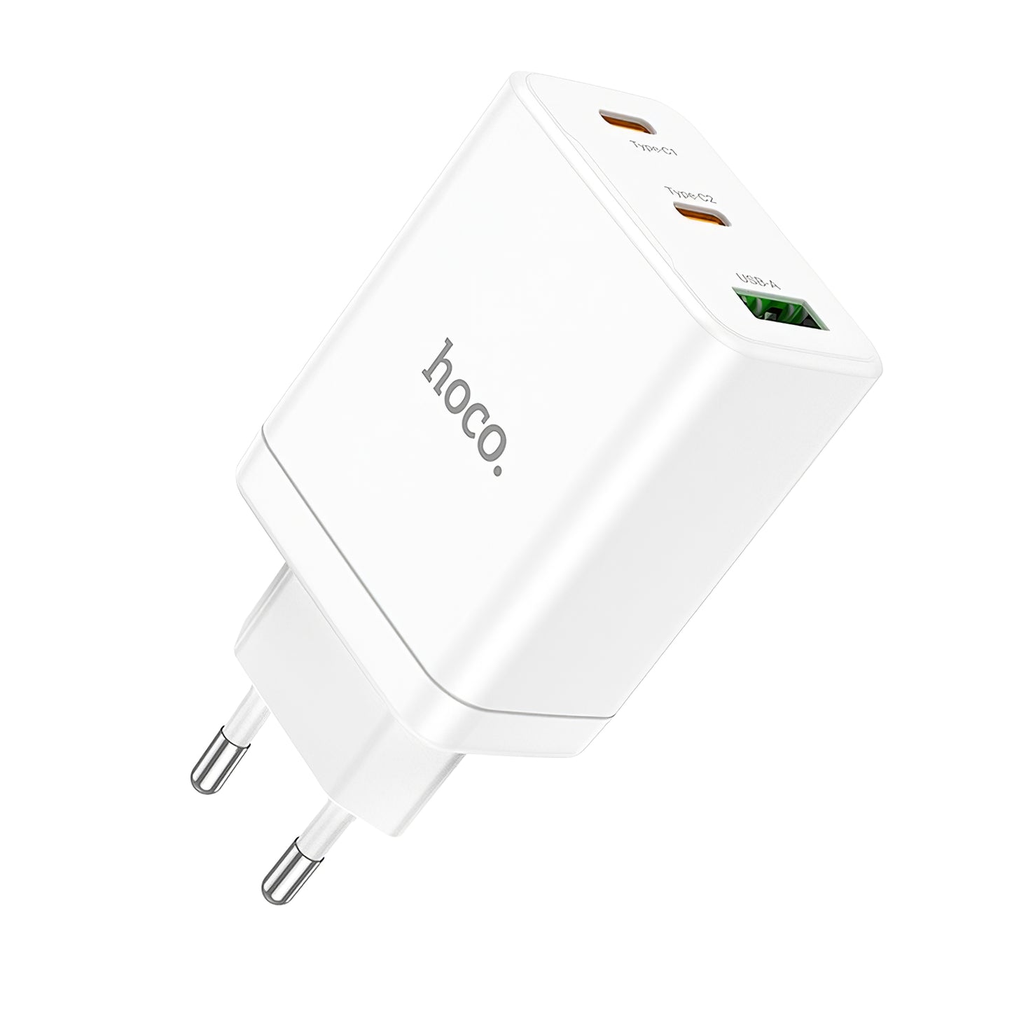 Síťová nabíječka HOCO N33, 35W, 3A, 1 x USB-A - 2 x USB-C, bílá