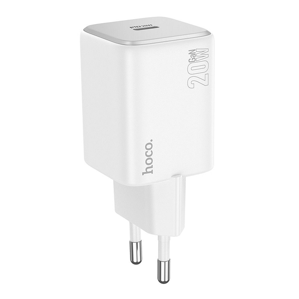 Síťová nabíječka HOCO N40, 20W, 3A, 1 x USB-C, Bílá