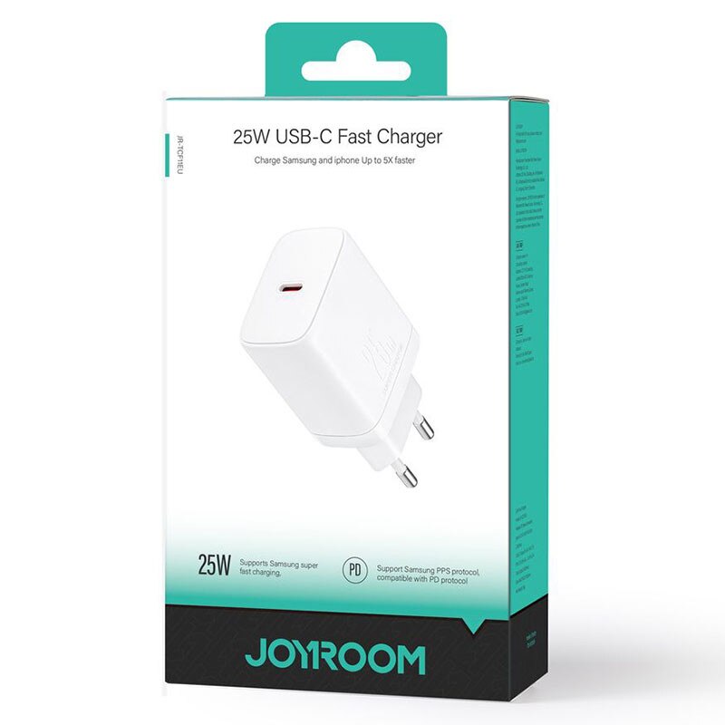 Síťová nabíječka Joyroom JR-TCF11, 25W, 3A, 1 x USB-C, bílá