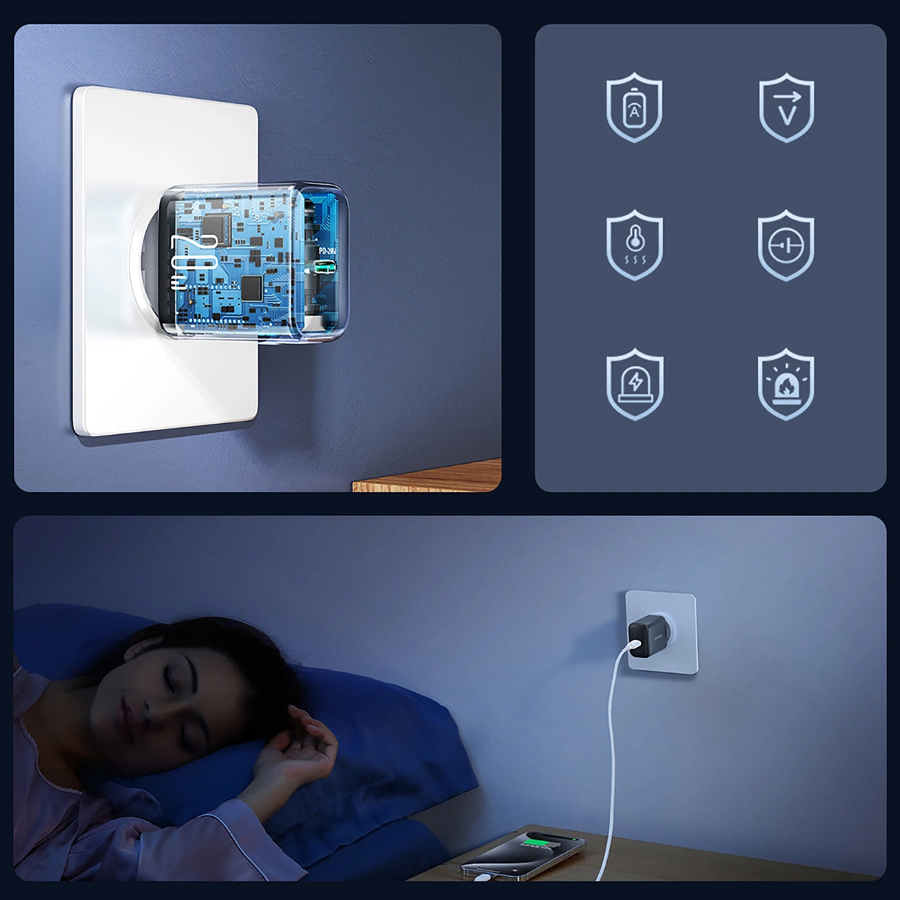 Síťová nabíječka Joyroom JR-TCF20, 20W, 3A, 1 x USB-C, Černá