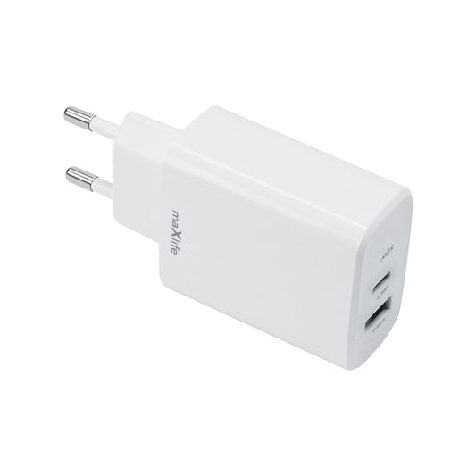 Síťová nabíječka MaXlife MXTC-10-30AC, 30W, 3A, 1 x USB-A - 1 x USB-C, bílá