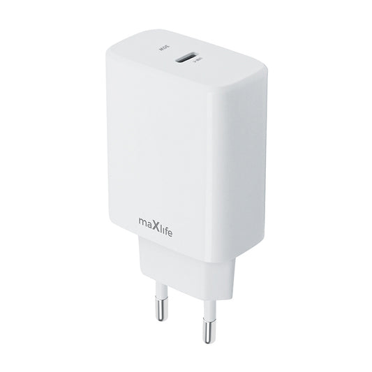 Síťová nabíječka MaXlife MXTC-10-30C, 30W, 3A, 1 x USB-C, bílá